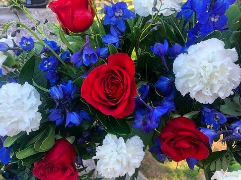 Red, White, & Blue Flowers